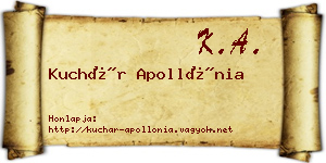 Kuchár Apollónia névjegykártya